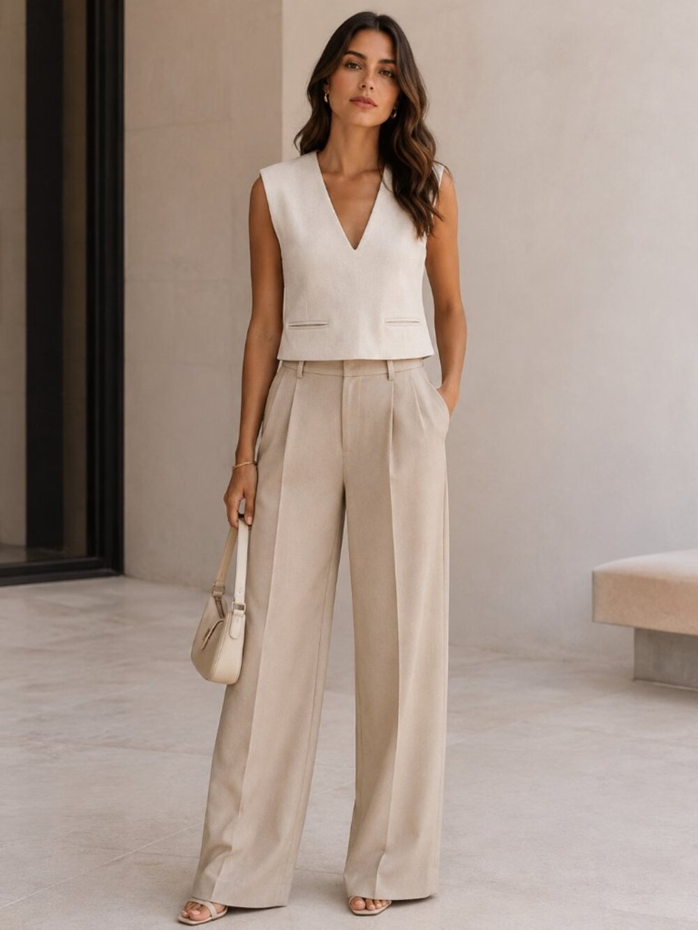 Brand New Women's V-Neck Vest - Sleeveless
